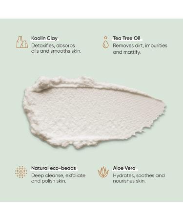 Buttah Skin Tea Tree & Aloe Exfoliating Scrub 3oz - Multi-Tasking Cleanser - Black-Owned Skincare for Men & Women - Buy Online on GoSupps.com