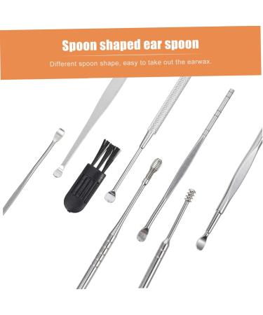 FOMIYES 8 Sets Ear Spoon Set - Stainless Steel Ear Wax Cleaners & Picks | Durable Portable Ear Cleaning Tools for Effective Ear Wax Removal - Buy Online on GoSupps.com