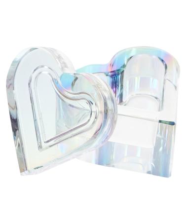 POPETPOP Heart Glass Nail Cups Nail Liquid Dish Acrylic Nail Dish Nail Dappen Dish Bowl Liquid Powder Crystal Cup Crystal Dappen Dish Diamond Crystal Glass Heart-shaped 7x6.5cm As Shown