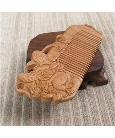 Comb Household Jewelry Hairdressing Retro Engraving Travel Care Portable Comb Natural wooden comb (Color : 2) - Buy Online on GoSupps.com