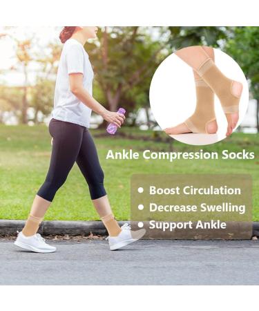 Kunoli Ankle Support Socks for Ligament Damage and Sprained Ankle Recovery - Compression Brace for Men and Women - Functional Support Socks (Size M) - Buy Online on GoSupps.com