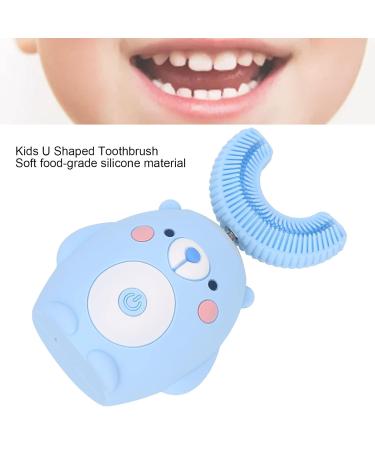 Buy Cute Cartoon Bear U-Shaped Electric Toothbrush for Kids - IPX7 Waterproof Automatic Tooth Whitening & Oral Care (Blue) - Buy Online on GoSupps.com
