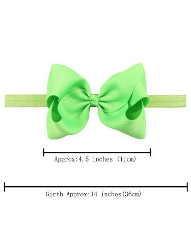 Baby Girls Grosgrain Ribbon Headbands - Pack of 20 Big Bow Hair Bands for Toddlers in Pure Colors - Buy Online on GoSupps.com