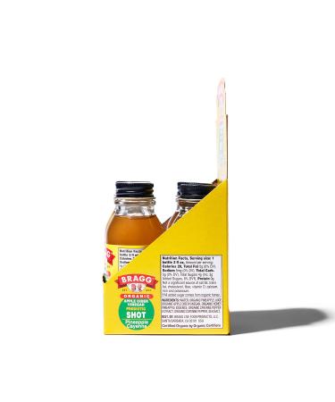 Bragg Organic Apple Cider Vinegar Shot - Pineapple Cayenne 2 Oz (Pack of 4) - USDA Certified - Buy Online on GoSupps.com
