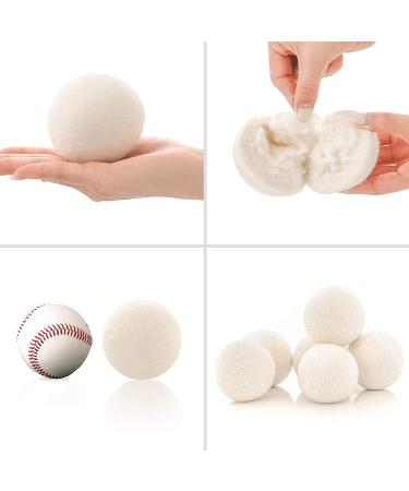 Reusable Wool Dryer Balls for Saves Drying Time White w/Storage Bag Pack of 6 - Buy Online on GoSupps.com