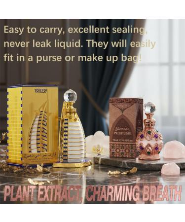 Moonlight Amber Perfume Oil for Women - Eco Luxe Travel Perfume Set - 10ml & 15ml Floral Woody Fragrance Roll-On Gift for Women Leak-Proof & Portable - Buy Online on GoSupps.com