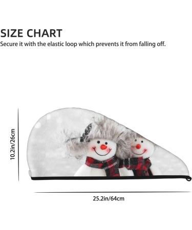 Quick-Dry Hair Towel Wrap - Christmas Snowman Turban | Hair Drying Towel with Button - Buy Online on GoSupps.com