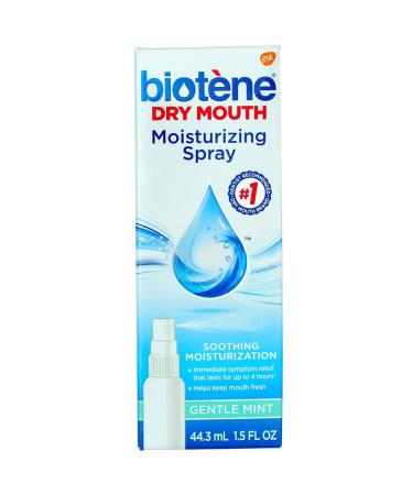 Biotene Mouth Spray, Gentle Mint, 1.5 Ounce Bottle 3 Pack