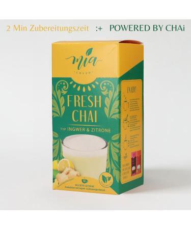 Mia Fresh Chai Ingwer & Lemon Milk Tea Powder - 16 Pack (10 Sticks x 25g) | Easy Preparation Soluble Drink | Enjoy 160 Cups of Flavorful Chai! - Buy Online on GoSupps.com