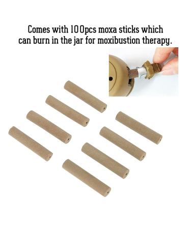 Buy Reusable Self-Adhesive Moxa Moxibustion Box | Moxa Bruner Stick-On Roll Holder Set for Acupuncture Therapy - Buy Online on GoSupps.com