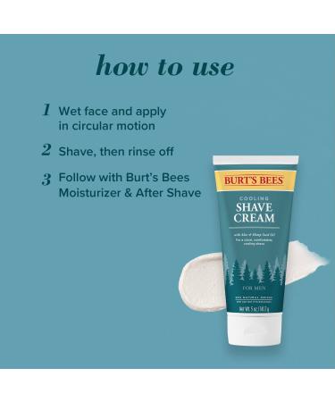 Burt's Bees Men's Cooling Shave Cream with Aloe & Hemp 5oz (3 Pack) - Natural Formula - Buy Online on GoSupps.com