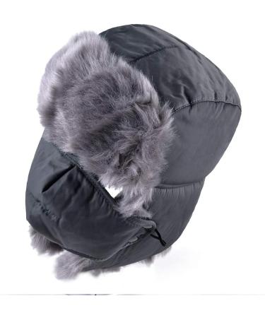 Lainin Winter Trapper Hat with Mask | Russian Ushanka Trooper Aviator Ski Hat - Black - Buy Online on GoSupps.com