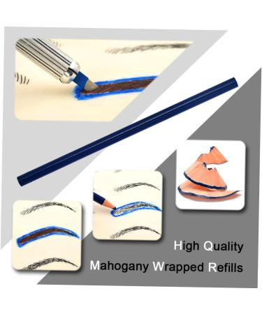 Angoily Microblading Eyebrow Skin Semi-permanent Kit Pen Practice Pencil with Storage Manual Golden - Buy Online on GoSupps.com