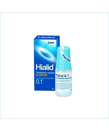 santen Hialid 0.1 Eye Drops for Dry Eye (0.17 Ounces) Clear Colorless Viscous Sterile Aqueous Ophthalmic Solution