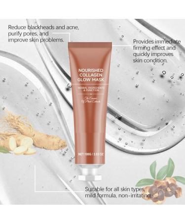 KARLOR Peel-off Face Mask Collagen Mask with brush Anti-wrinkle Mask for face Collagen Glow Mask Face Mask transparent gel texture moisturizing anti-wrinkle peel-off mask (100g) - Buy Online on GoSupps.com
