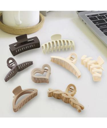 8pcs Strong Hold Hair Claw Clips for Thick Hair - Non-slip Hair Clamps for Women and Girls - Hair Decoration Assortment - Buy Online on GoSupps.com