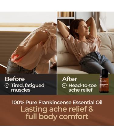 Gya Labs Pure Frankincense Essential Oil - 100% Natural, Therapeutic Grade for Pain Relief, Skin Care & Aromatherapy - 0.34 fl oz - Buy Online on GoSupps.com