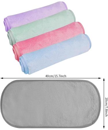 5-Pack Microfiber Makeup Towels - Washable 40x20 cm Reusable Face Cleaning Cloths Multicolored Makeup Remover - Buy Online on GoSupps.com