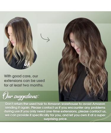 Hetto Balayage Clip Extensions - Remy Real Hair #4/27/4 Chocolate Brown to Caramel Blonde - 55 cm - Shop Best-Selling Internationally - Buy Online on GoSupps.com