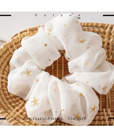 Outyua Elegant Star Hair Scrunchies - 5Pcs Hair Ties for Women and Girls - Buy Online on GoSupps.com