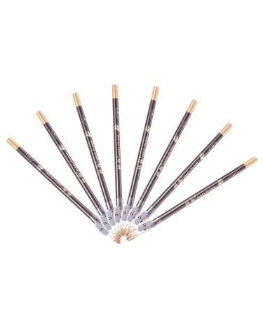 MUSISALY 8pcs Eyebrow Makeup Pencil Wooden Waterproof Eyebrow Pencils Makeup Pencils 1 count (Pack of 1) Coffee