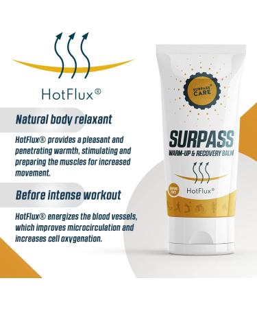 Surpass Athlete Warm-up & Recovery Balm | Boost Muscle Warmth & Circulation | Enhanced Performance Rub | Ideal Pre & Post Workout (6.76oz) - Buy Online on GoSupps.com