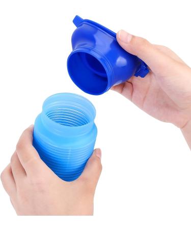 Set of 2 Collapsible Portable Travel Urinals for Men, Women & Kids - Reusable Personal Pee Bottles for Camping, Road Trips - Blue - Buy Online on GoSupps.com