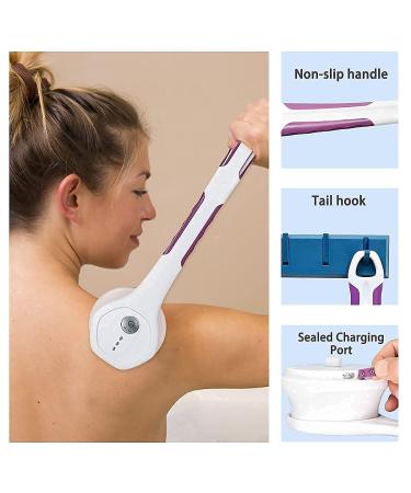 A2k Twenty Electric Bath Brush with 5 Removable Heads | USB Rechargeable | Purple & White - Buy Online on GoSupps.com