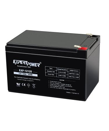 ExpertPower 12 Volt 12 Ah Rechargeable Battery with F2 Terminals || EXP12120