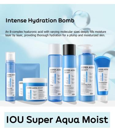 WELCOS IOU Super Aqua Moist Cleansing Foam - Hydrating Soothing & Nourishing with Hyaluronic Acid | Korean Skin Care 150ml | International Shipping Available - Buy Online on GoSupps.com