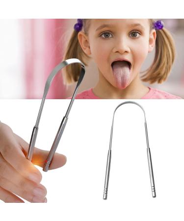 Stainless Steel Tongue Scraper & Cleaner for Adults | Bad Breath Solution | U-Shaped Tongue Cleaners | Improve Oral Hygiene - Buy Online on GoSupps.com