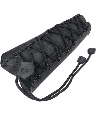 Longbowmaker Leather Archery Arm Guard - 8.66 Black Forearm Protector for Optimal Shooting Performance - Buy Online on GoSupps.com