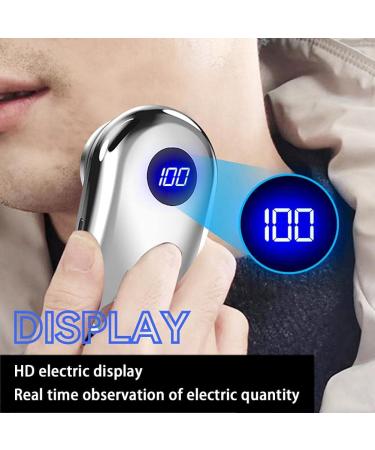 Mini Shave Portable Electric Shaver for Men - Wet Dry Rechargeable Travel Razor (Silver - Buy Online on GoSupps.com