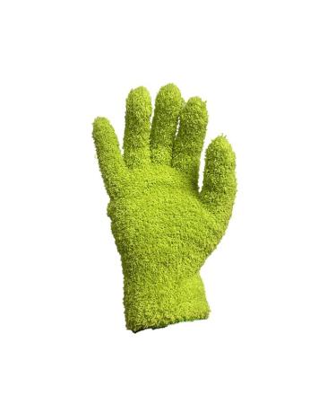 Microfibre Cleaning Gloves Car Care Window Cleaning Dusting Tool Reusable Cleaning Gloves (Color : Grass Green Size : 1pc) 1pc Grass green