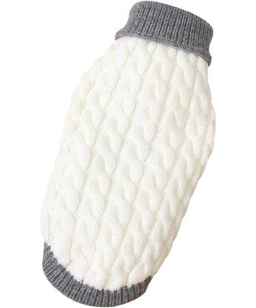 Petyoung Dog Sweater Vest | Warm Knitting Coat for Small & Medium Dogs | XL Beige Winter Pet Clothes - Buy Online on GoSupps.com