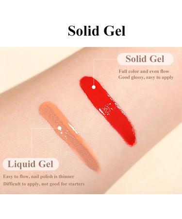 Rock88 12 Colors Gel Nail Polish Palette - Nude Pudding & Glitter Manicure Kit for Beginners | Semi-Permanent DIY Salon Set - Buy Online on GoSupps.com