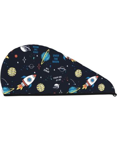 Space Microfiber Hair Towel - Super Absorbent Coral Velvet Wrap for Women | Quick Dry Cap for Long Curly & Thick Hair - Buy Online on GoSupps.com