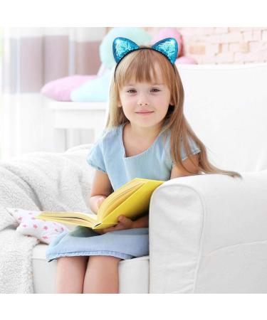Yahemu Cat Ears Headband Set - Glitter Sequins Hair Accessories for Girls & Women | 4-Piece Party Decoration for Birthdays & Christmas - Buy Online on GoSupps.com