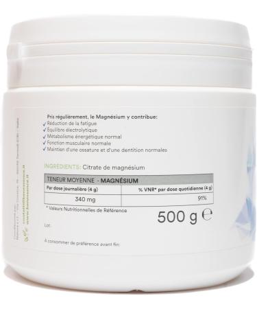 Benessence - Magnesium Citrate powder soluble - Food Integrator - 125 days integration- 500g - Buy Online on GoSupps.com