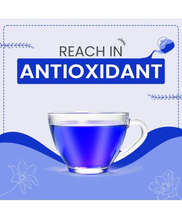 Blue Tea - Butterfly Pea Flower Tea 2.11 Oz (200 Cups) | Farm Packed for Freshness | Natural Food Coloring for Iced Tea, Cocktails, Mocktails | Clitoria Ternatea - Caffeine-Free, Vegan, Non-Toxic | Premium Zipper | Great Gift Option - Buy Online on GoSupps.com