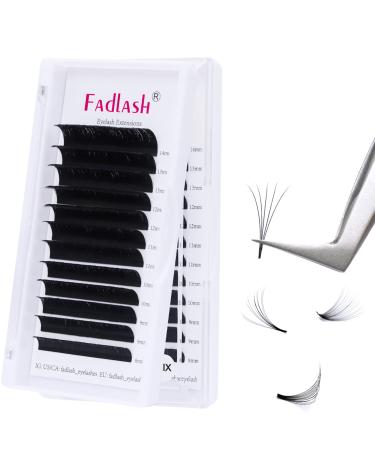 Self-fleed eyelashes eyelash extension volume eyelashes for volume technology pimperer texts fadlash easy fan lashes 0.05 strength single length 1 tray black (0.05mm cc mix8-14)