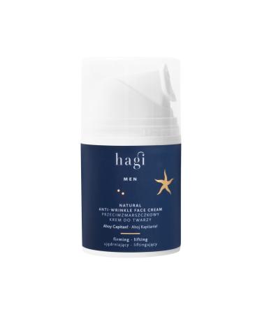 Hagi Ahoy Captain AntiWrinkle Cream for Men 50 ml Hydrates Protects the Skin Barrier Reduces Signs of Skin Aging Hyaluronic Acid Algae Complex No 1 Lift Up