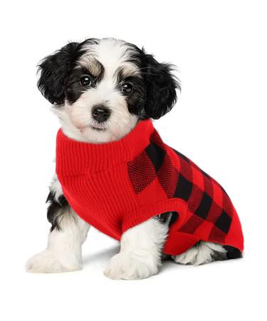 Katzinst dog sweater Small dogs dogs Christmas sweater fleece dog sweater Christmas with a styles sweater for French bulldog dachshund chihuahua yorkshire red black s black - Buy Online on GoSupps.com
