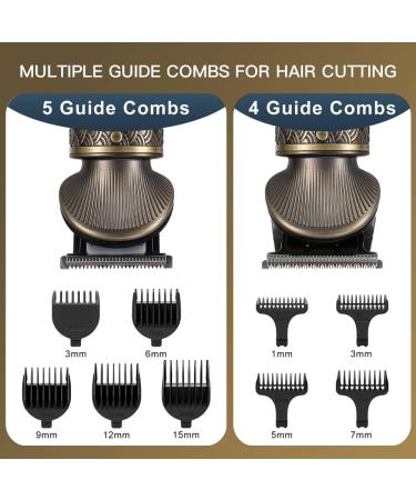 Scttomon 7-in-1 Beard Trimmer Kit - Professional Zero Gapped T-Blade, Electric Shaver, Nose & Body Trimmer for Men - Cordless Grooming Kit - Buy Online on GoSupps.com