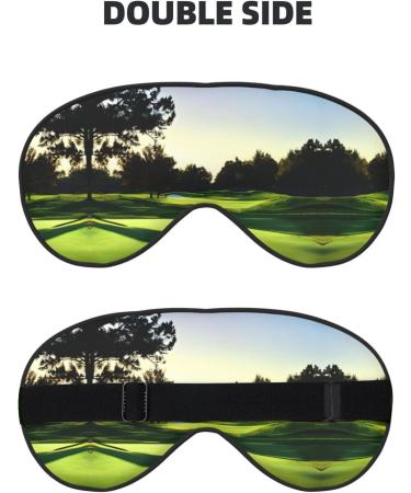 Golf Course Print Unisex Sleeping Eye Mask | Soft Comfortable Light-Blocking Sleep Mask - Buy Online on GoSupps.com