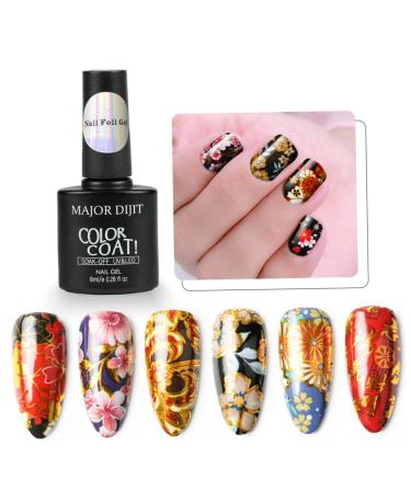 LALAFINA 2pcs nails gel nail gel Nail Art Foil Glue Nail Tips Transfer manicure 7*3.3*1cmx2pcs Blackx2pcs - Buy Online on GoSupps.com