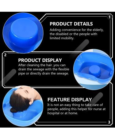 ToddMomy Shampoo Basin for Bed Hair Washing | Retractable Hose & Plastic Compartment - Ideal for Disabled Pregnant Women Seniors & Kids - Blue - Buy Online on GoSupps.com