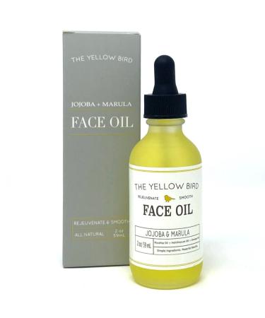 Yellow Bird Nourishing Face Oil - All Natural Hydrating Anti Aging Facial Serum. Includes Jojoba Marula Primrose & Rosehip for Restoring Skin