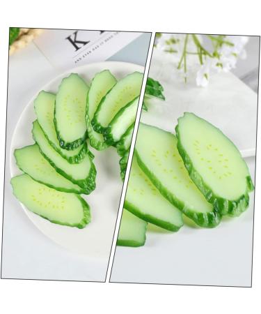 Alipis 40 Pcs Simulation Cucumber Slice Fake Vegetable Decorations Kids Artificial Lemons Lifelike Photo Props Kid Toy Greenery Decor Green Decorations Models Basket Pvc Child Food Play - Buy Online on GoSupps.com