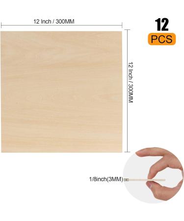 12 Pack 1/8 Inch Basswood Sheets - Natural Unfinished Wood for Crafts & Models - Buy Online on GoSupps.com